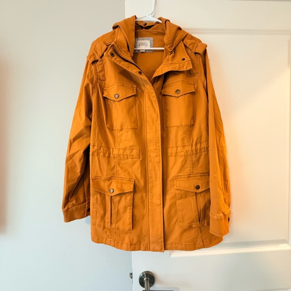 Market & Spruce Jackets & Blazers - Water-Resistant Hooded Anorak Jacket - Amber